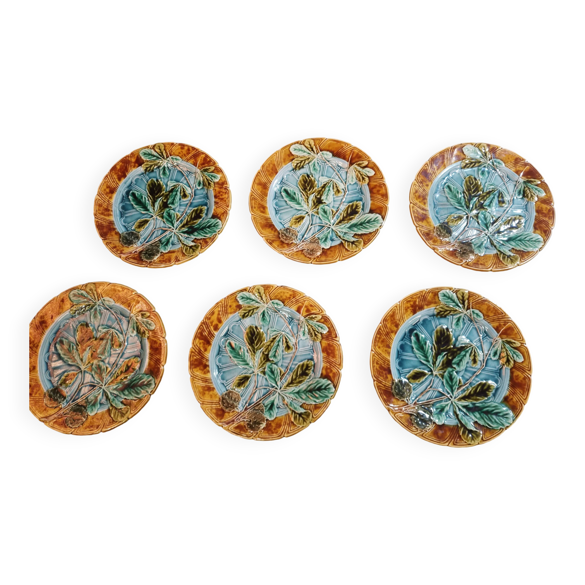 Sarreguemines plates from the end of the 19th century