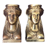 Authentic pair of caryatids in bronze period "return from Egypt" 1810