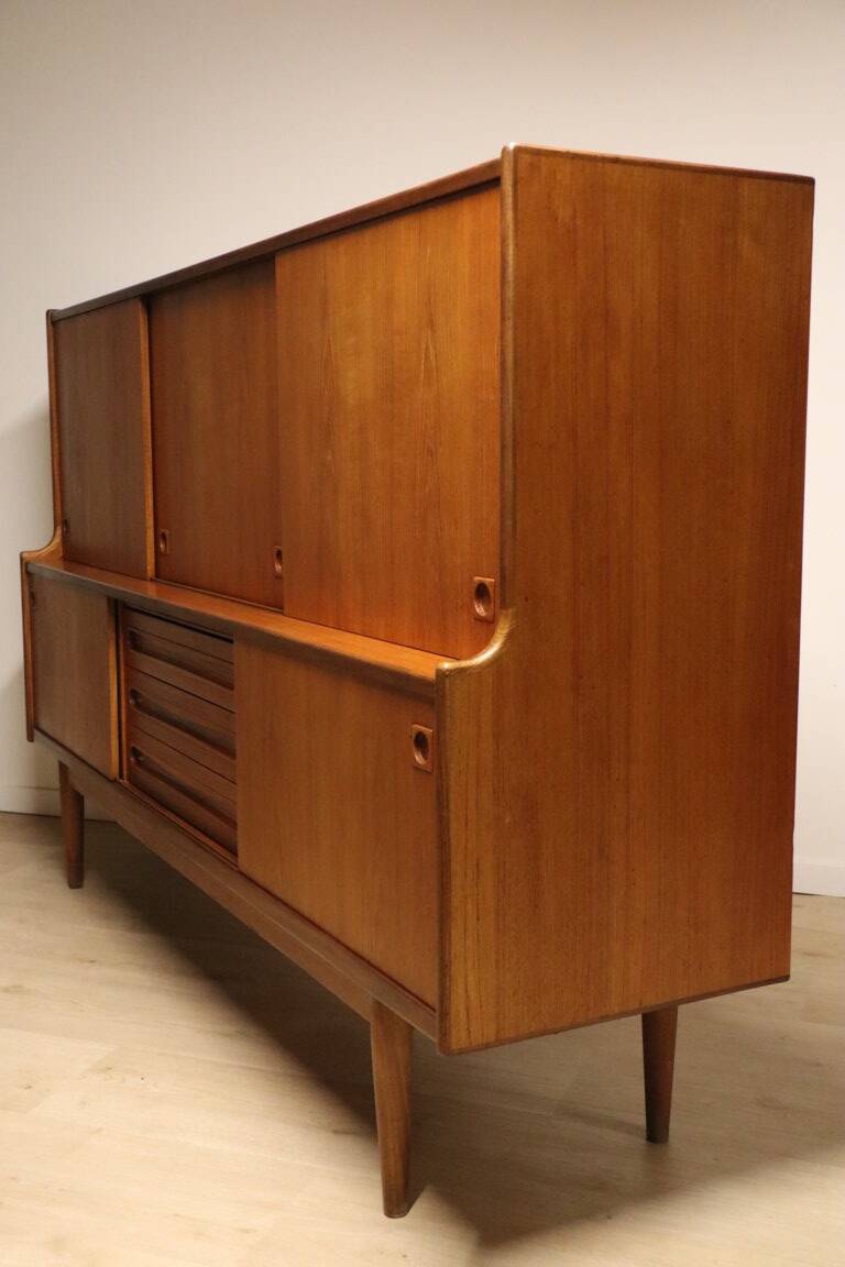 Enfilade haute scandinave édition Samcom en teck, 1960