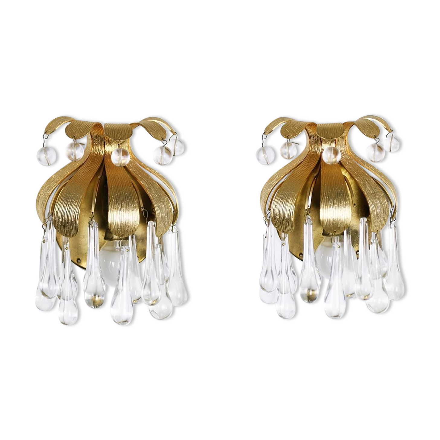 Pair of wall lamps by Palwa Germany 1970's