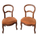 Paire de chaises basses chauffeuses style Louis Philippe