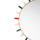 Contemporary Round Mirror with Multicolored Semiprecious Stones by L.A.stud
