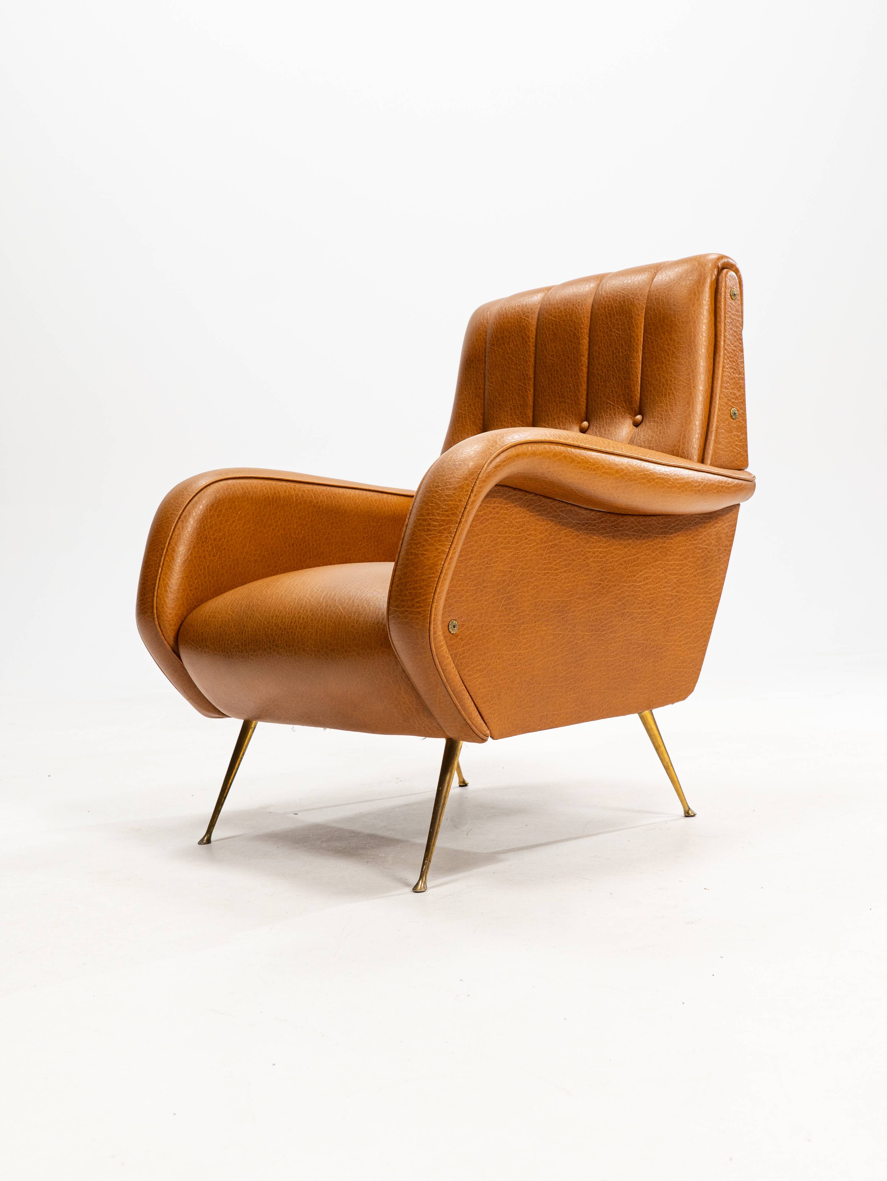 Italian armchair in the style of 'Lady' by Marco Zanuso for Arflex, 1950s
