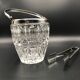Crystal ice bucket and tongs