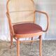 Curved wooden armchair model 811 by J. Hoffmann – late edition XXth