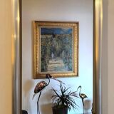 Pierre Vandel Paris - Very beautiful and rare large 1970s design mirror, signed