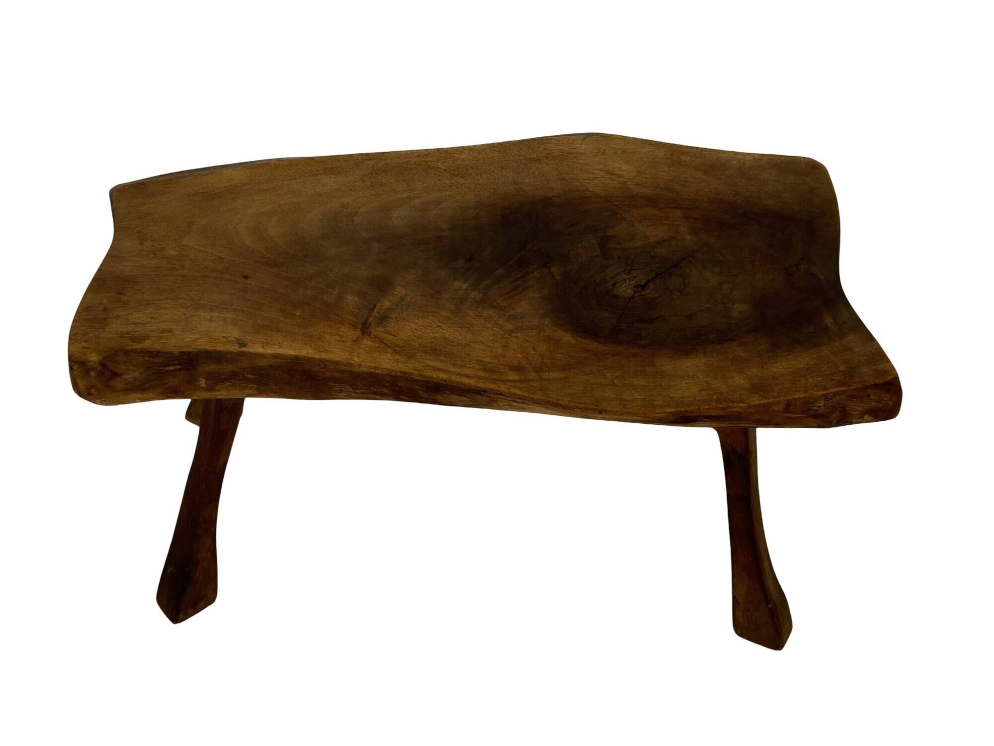Vintage wooden side table natural design small table