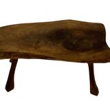 Vintage wooden side table natural design small table