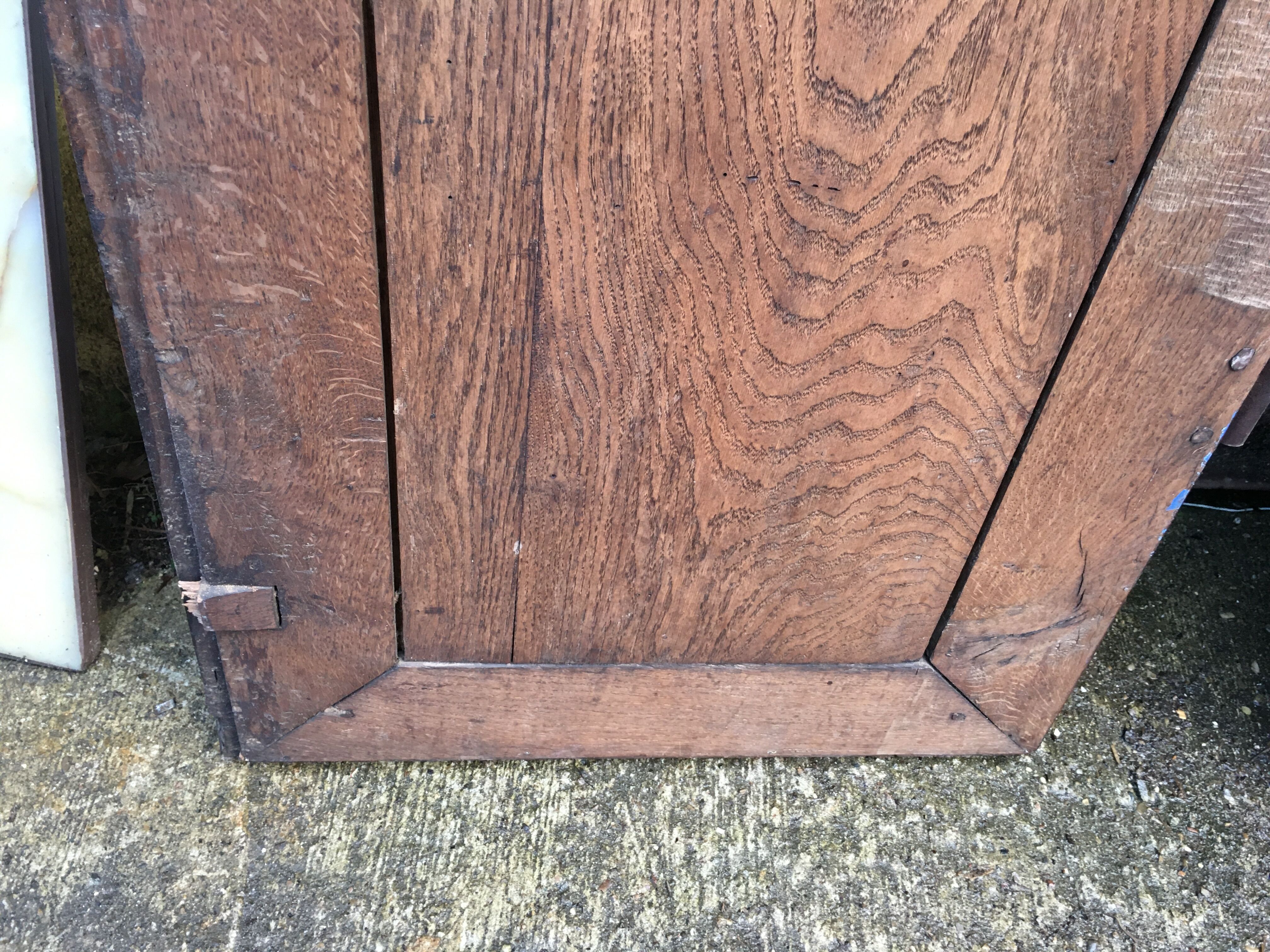 Pair of solid oak cabinet doors