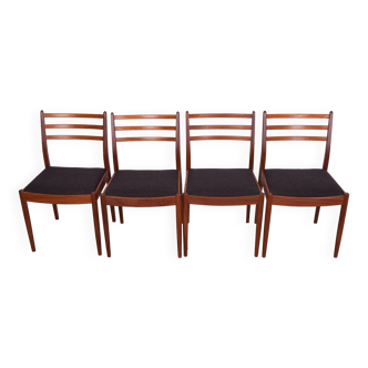 Set de 4 chaises de salle à manger en tissu et teck par Victor Wilkins pour G-plan, 1960s