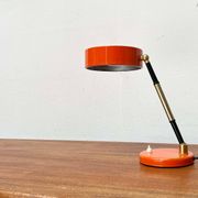 Mid-century minimalist orange table lamp, Italy, 1960s.