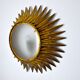 Applique soleil par Ferro Arte, métal et feuille d'or, espagne, 1960