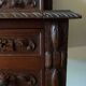 Counter desk and tiered stand in Neo-Renaissance oak
