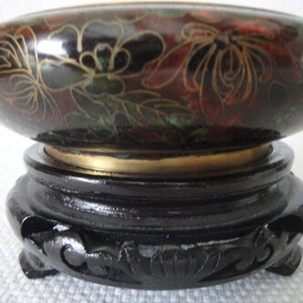 ASHTRAY and 2 VASES enamels on copper
