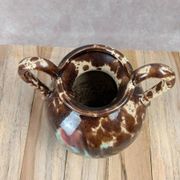 Petit vase ancien en céramique émaillée – anses –