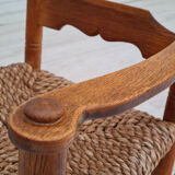 Rocking-chair, oak wood, natural fiber