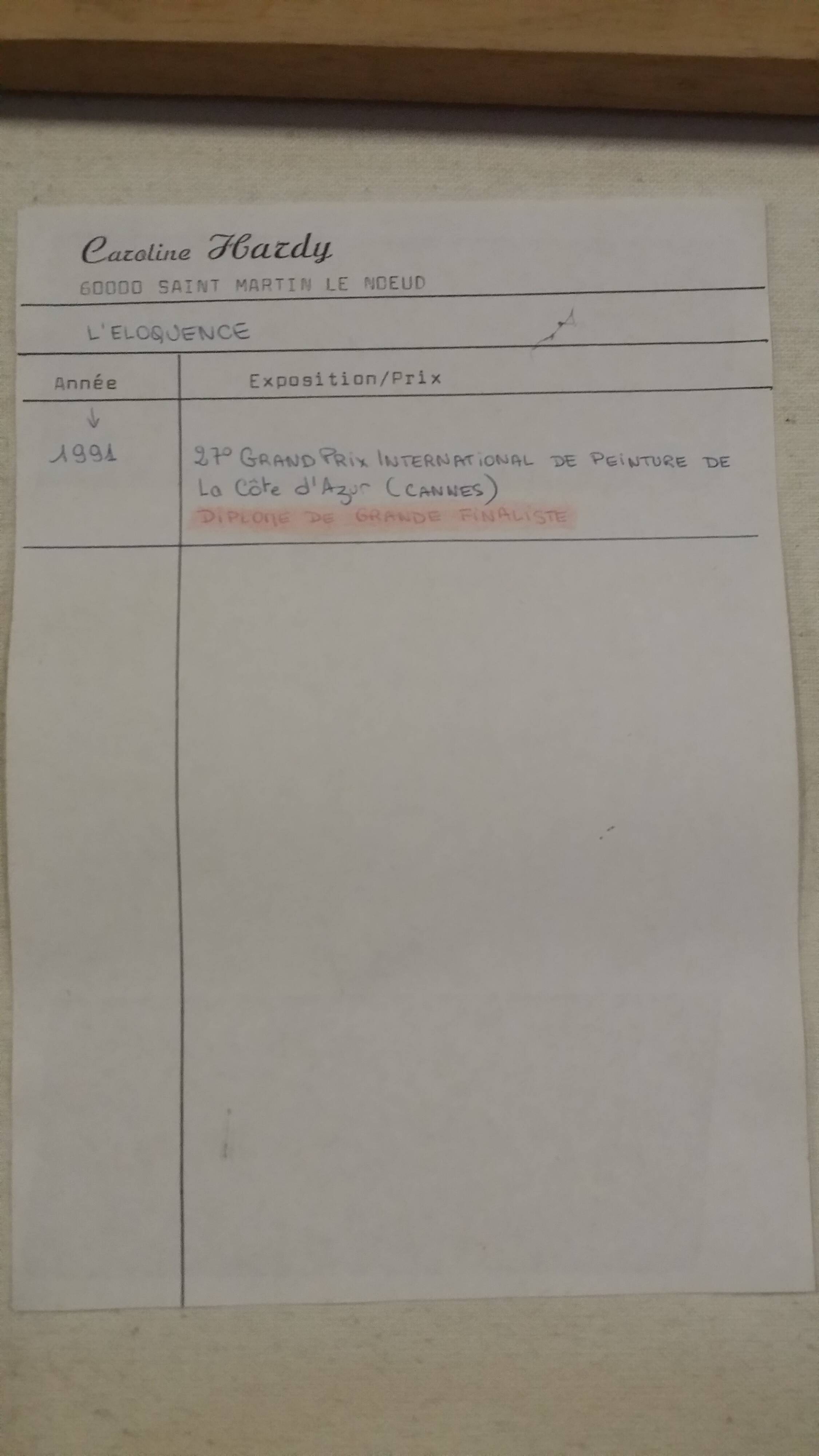 Oil on canvas caroline hardy