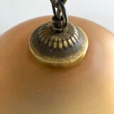 Amber polished glass and pearl suspension