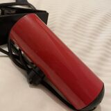 Pair of vintage red clamp spotlights from the 70s