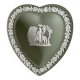 Heart-shaped pocket tray Wegwood in green jasper