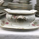 Limoges porcelain service decorated with flowers, mid XXth 57 pieces