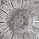 Ashtray/empty vintage pocket in cut bohemian crystal. decorated with diamond tips, braces