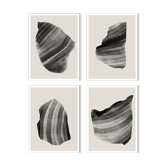 4 giclee prints. Abstract wall art set of four, A3