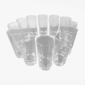 Glasses Aperitifs in transparent vintage glass Octime