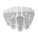 Glasses Aperitifs in transparent vintage glass Octime