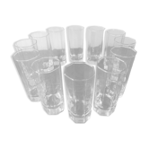 Glasses Aperitifs in transparent vintage glass Octime