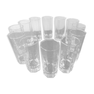 Verres Apéritifs en verre vintage transparents Octime