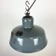 Industrial grey enamel pendant lamp from siemens, 1950s