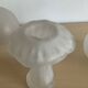 Set of 4 vintage frosted glass vases