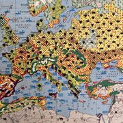 Carte agricole ancienne Ancien Continent — Végétation, Cultures, Éleva