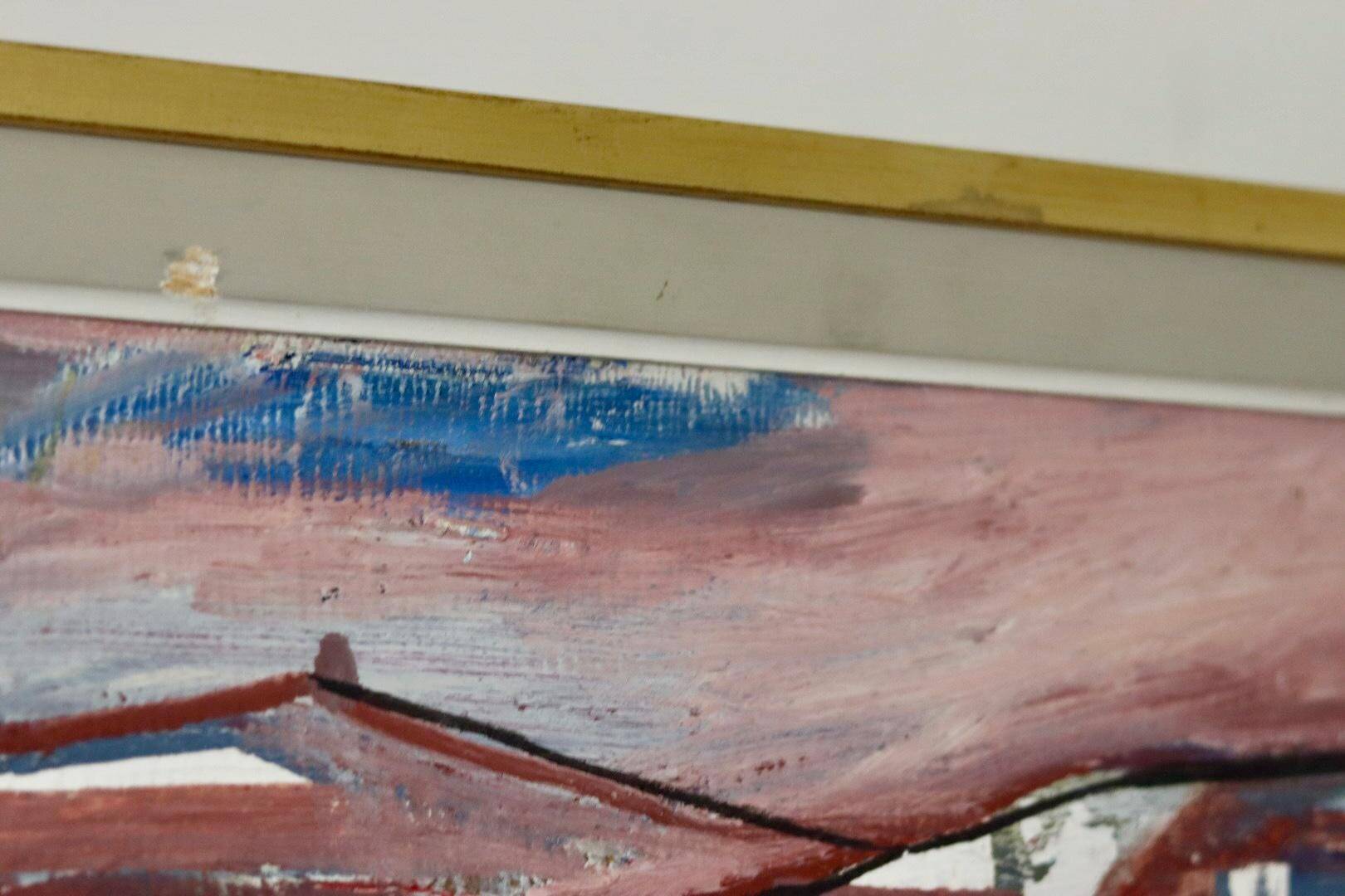 Mid-Century Original Swedish Oil on Panel "Abstract" – Hultkrantz