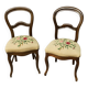 Pair of Louis Philippe chairs with petit point tapestry