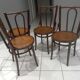 Suite de 4 chaises de bistrot vintage années 1960