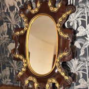 Miroir acajou 1950