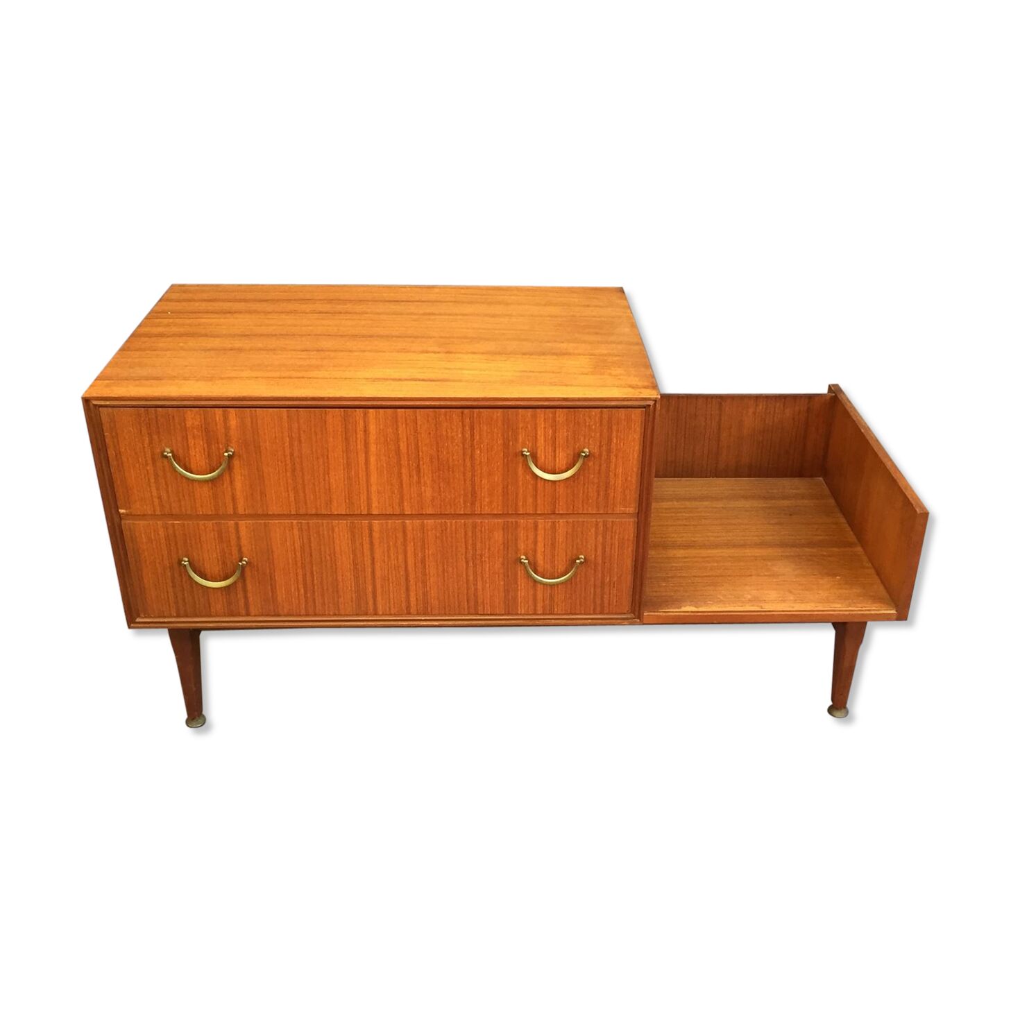 Commode basse en teck années 70