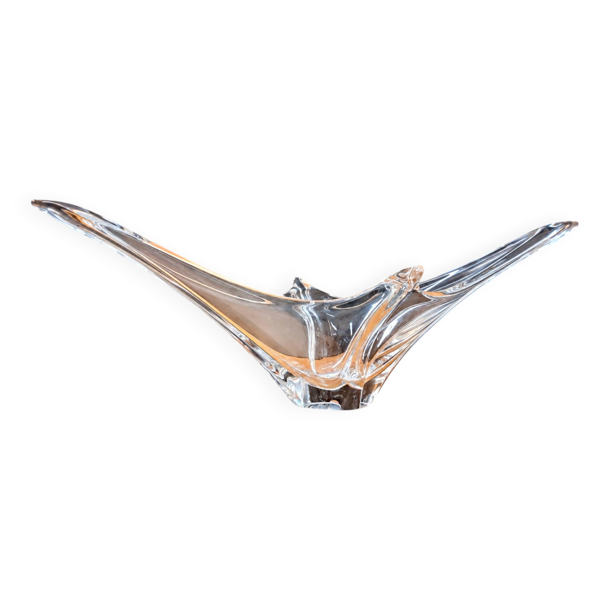 Monumental Daum French crystal bowl / centerpiece 79cm