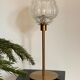 Vintage table lamp with bubbled glass globe