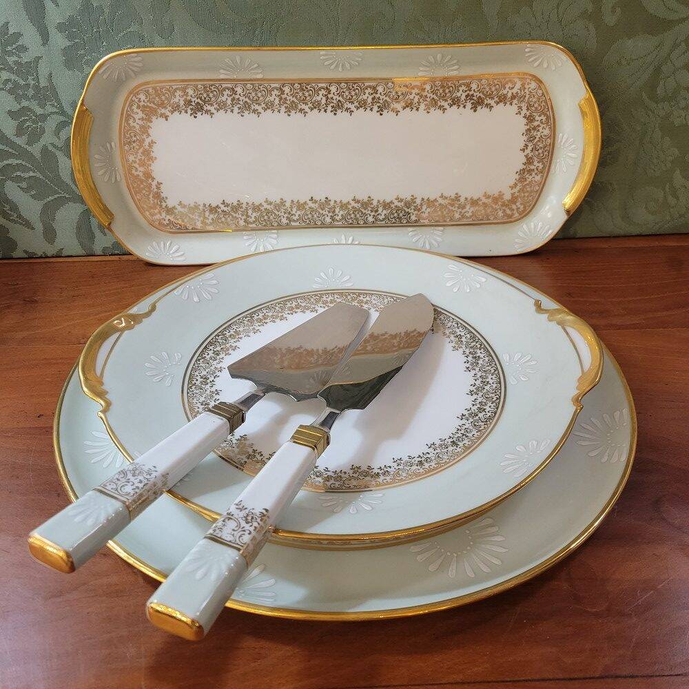 Limoges porcelain dessert service