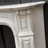 Louis XV style fireplace in Carrara marble