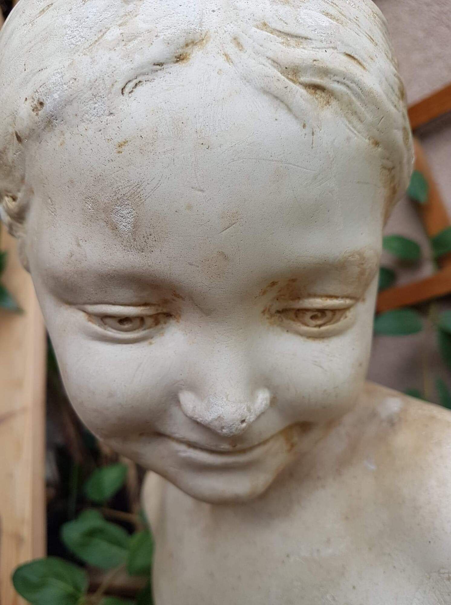 Bust plaster "the florentine" called "the rieuse" after Jean-Baptiste Pigalle
