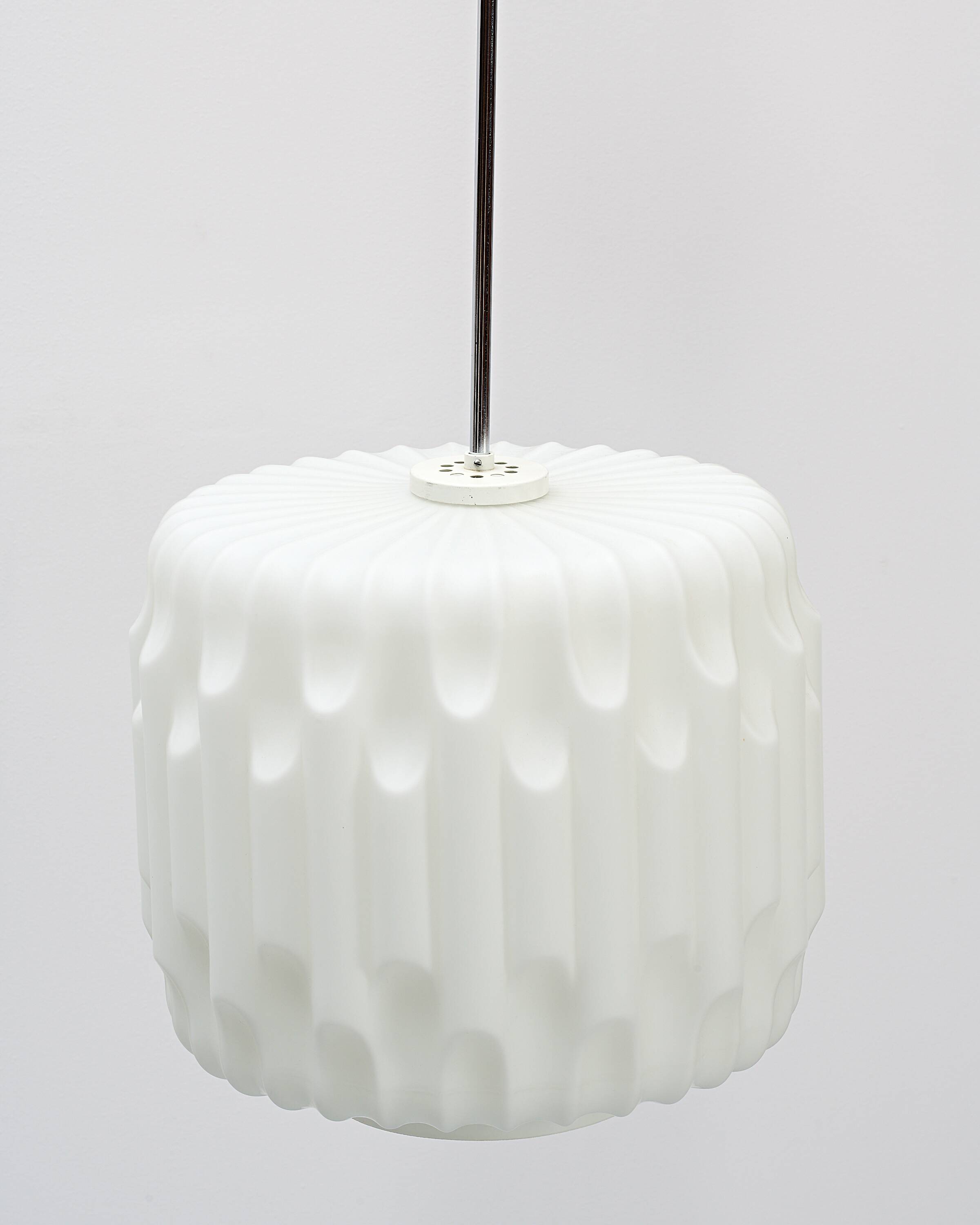 Opaline Glass Lamp from Napako, 1960s