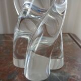 Baccarat crystal "Aladdin" model candlestick, twisted and coiled - signed