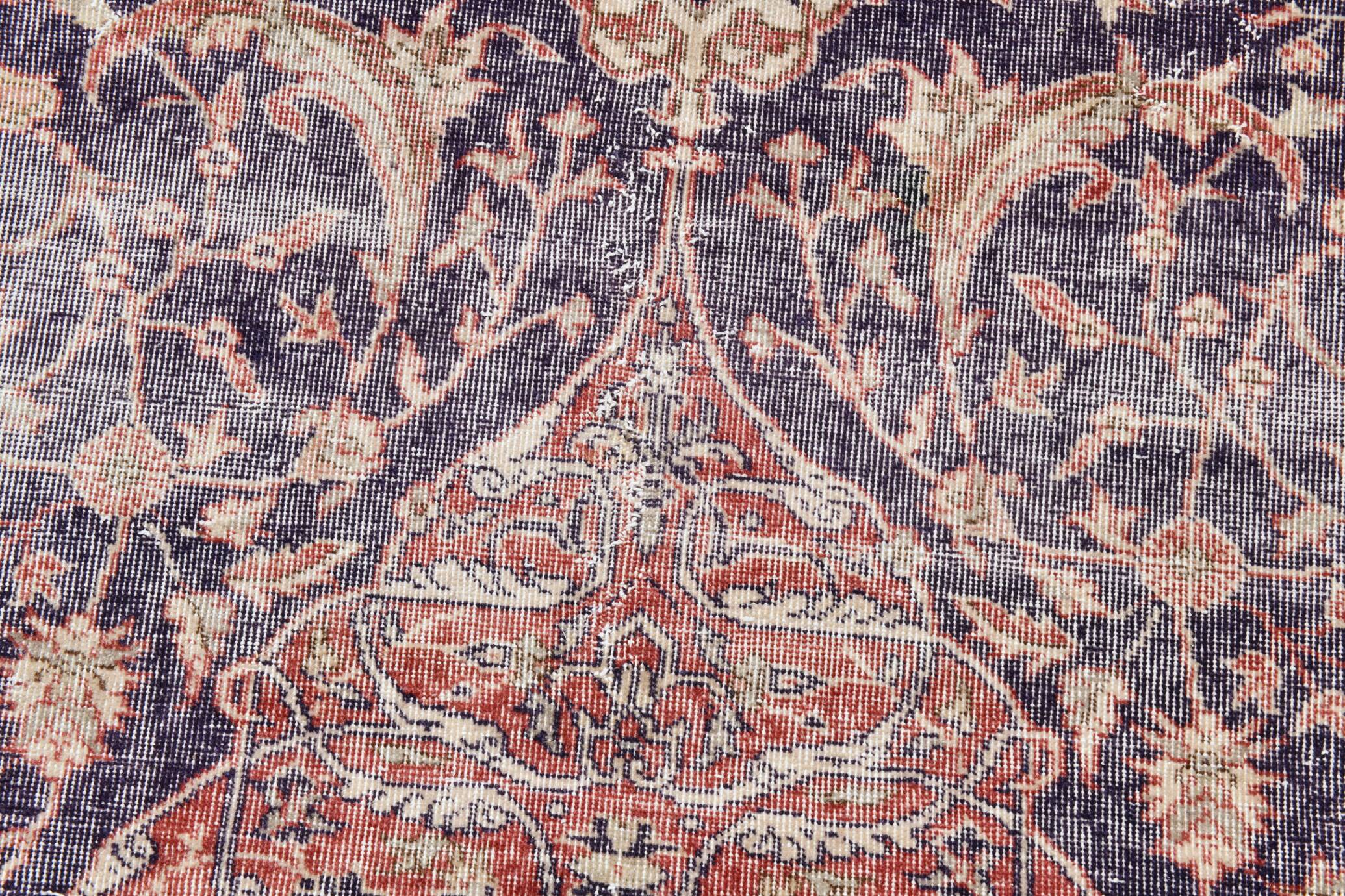 Navy Blue Orientel Style Vintage Persian Rug, 228x338 Cm