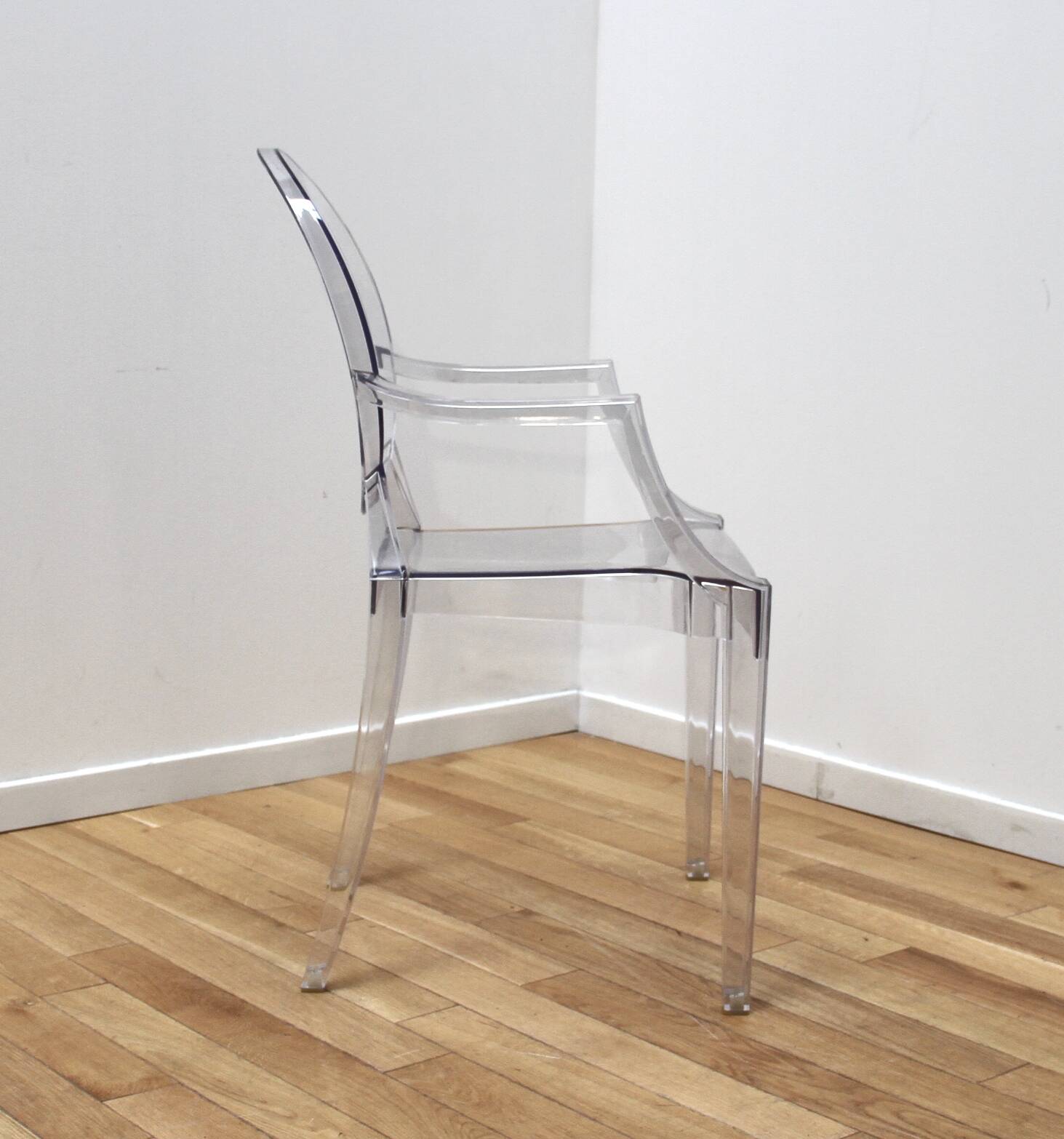 Pair of Louis Ghost chairs, Philippe Starck