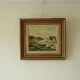 Boat in the harbour by Carl Christiansson