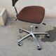 Fauteuil de bureau vintage tissu marron